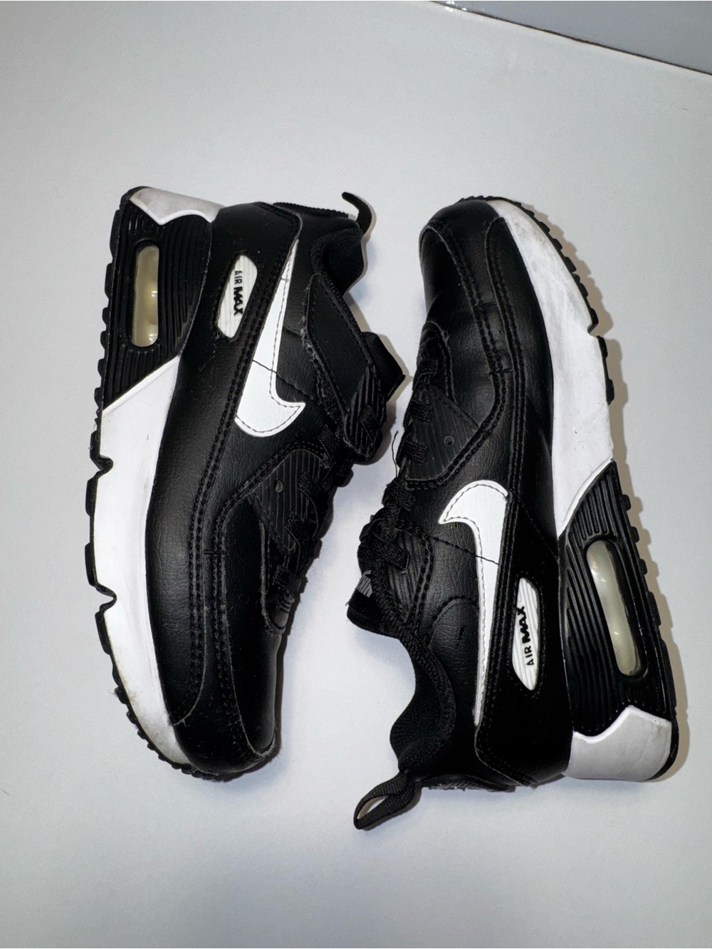 Nike Kids Black and White Air Max Style Sneakers